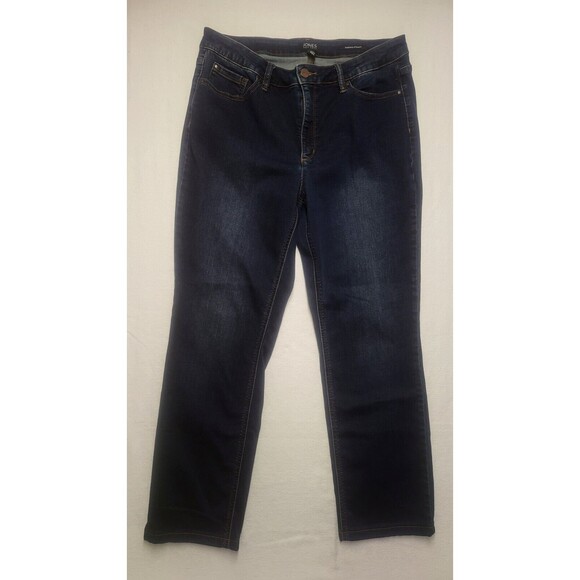 Jones New York Jeans Women's Size 14 Blue Denim Straight Leg Casual - Picture 1 of 10